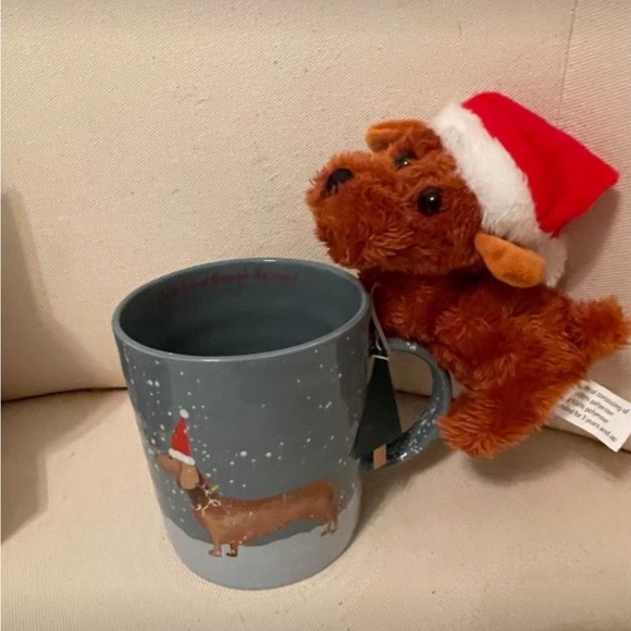 DACHSHUND CHRISTMAS MUG COMPLETE WITH DACHSHUND PLUSH TOY NWT - Picture 8 of 8